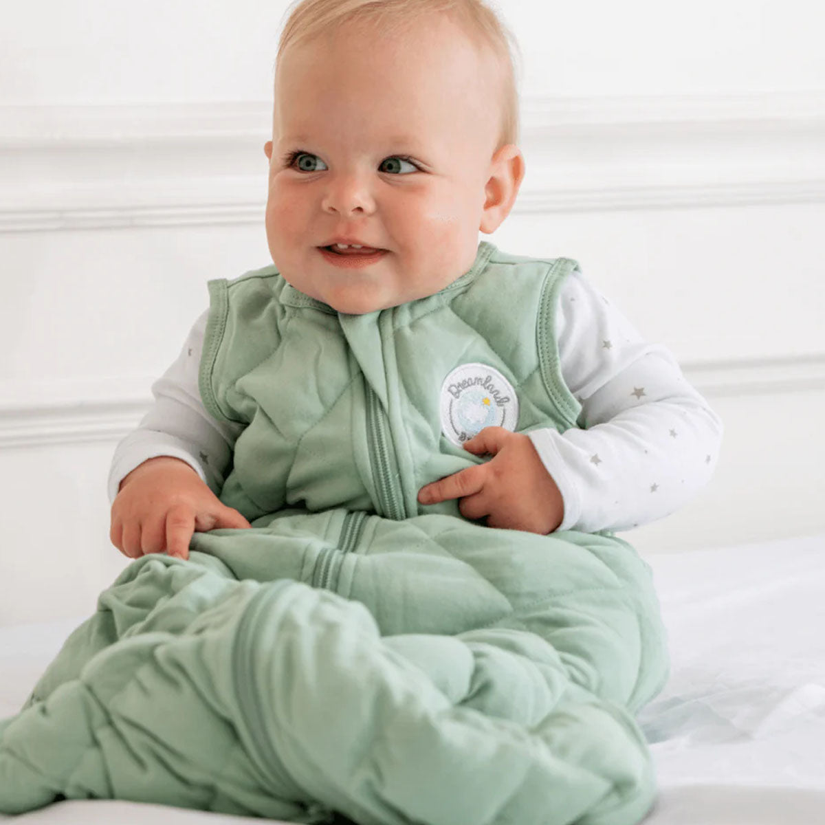 Dream Weighted Sleep Sack, Sage Green, 0-6 Months