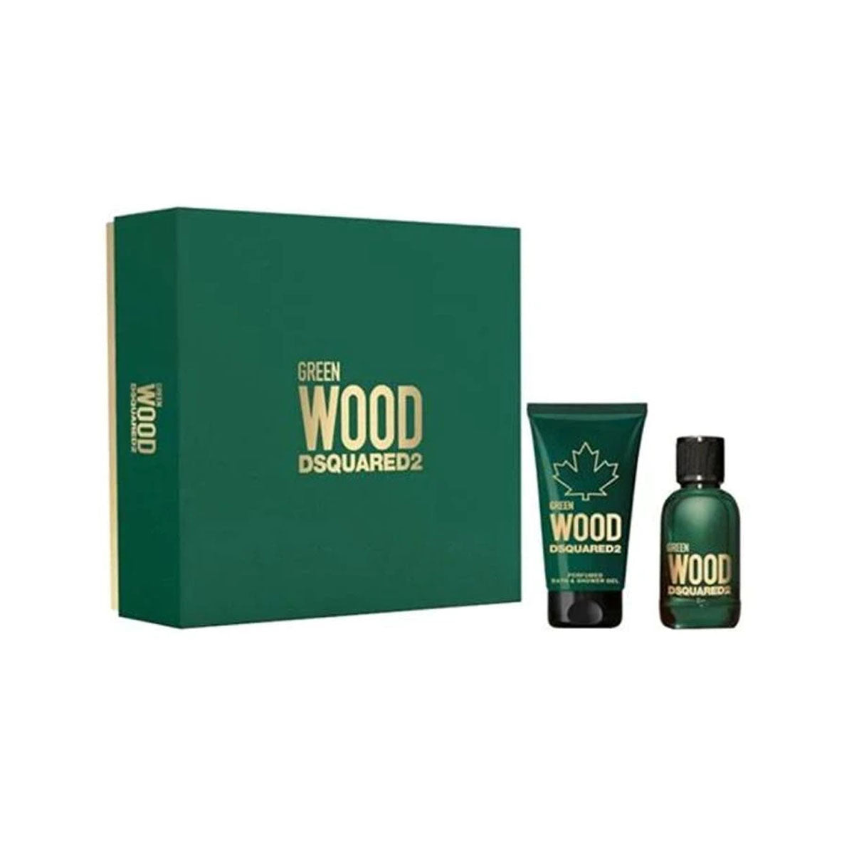 Dsquared2 Green Wood Set (Edt 100ml+Shower Gel 100ml+Card Holder)