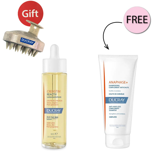 Ducray Anti Acute Hair Loss Complete Routine + Gift Brush