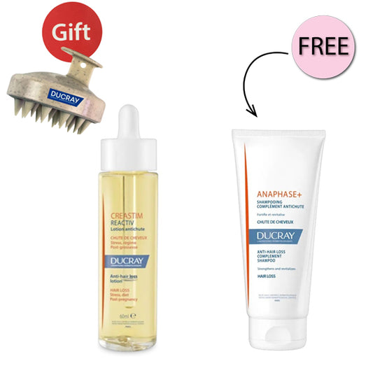 Ducray Anti Acute Hair Loss Complete Routine + Gift Brush