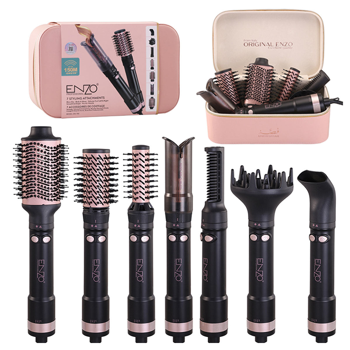 ENZO 1500 W Hair Dryer With 7 Attachments - EN-760