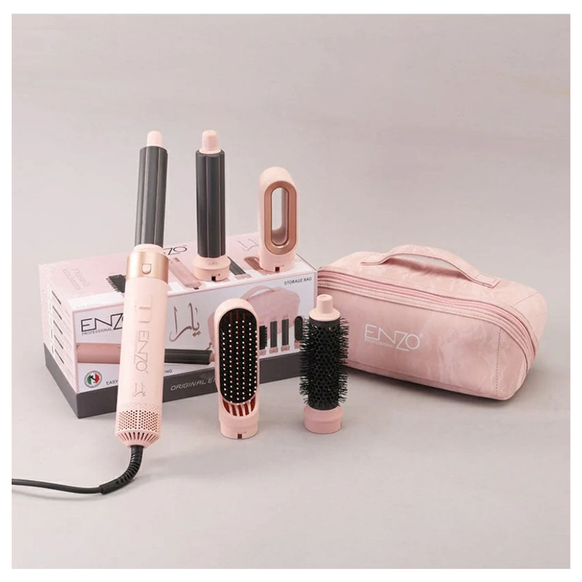 ENZO 5‑in‑1 Ionic Hair Styler with Storage Bag - EN‑4142B