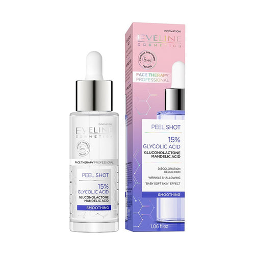 EVELINE 15% GLYCOLIC ACID PEEL FOR SKIN SERUM SHOT 30ML