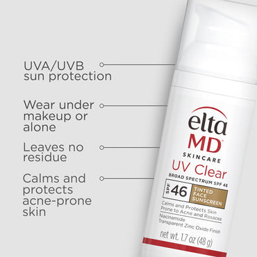 Elta-Md Uv Clear Tinted Broad-Spectrum Spf 46 48g