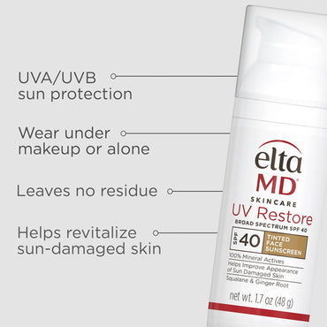 Elta-Md Uv Restore Tinted Broad-Spectrum Spf 40 48g