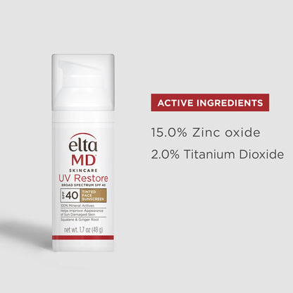 Elta-Md Uv Restore Tinted Broad-Spectrum Spf 40 48g