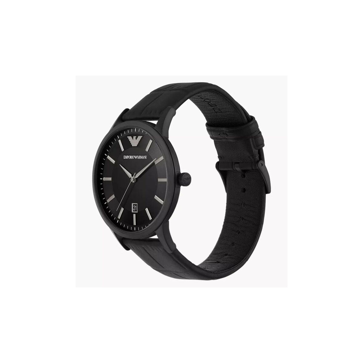 Emporio Armani AR80057 Men's Watch 43 Mm Black Gift Set