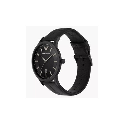 Emporio Armani AR80057 Men's Watch 43 Mm Black Gift Set