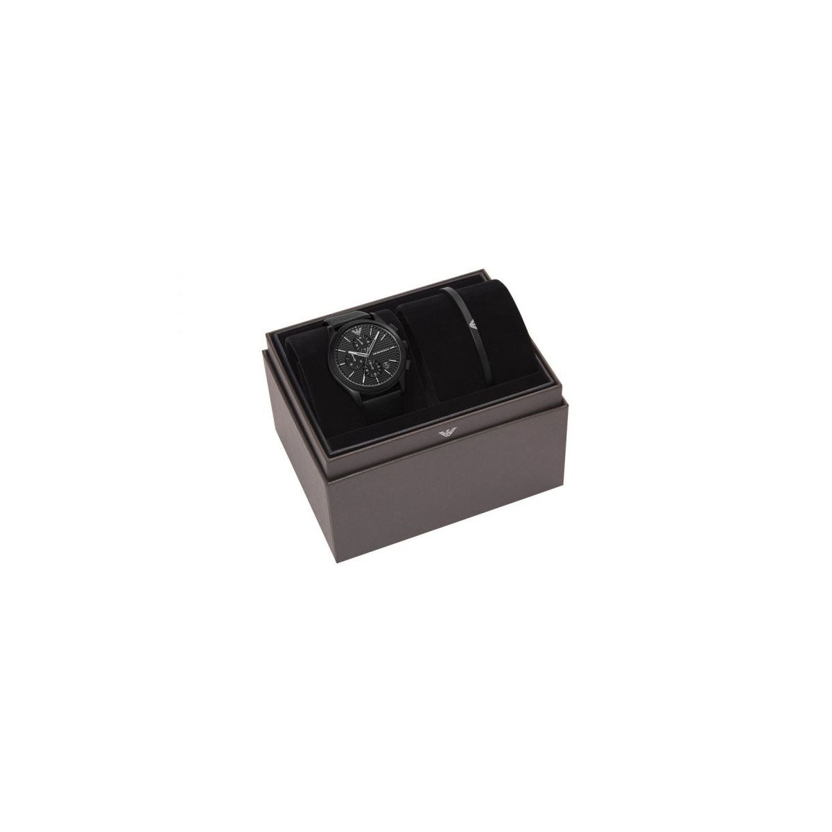 Emporio Armani AR80070 Men's Watch 42 Mm Black Gift Set