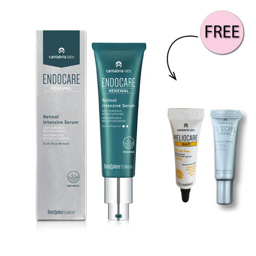Endocare Renewal Retinol Intensive Serum 0.5% 30ml + Free Sunscreen 5ml + Free Retinol Cream 3ml