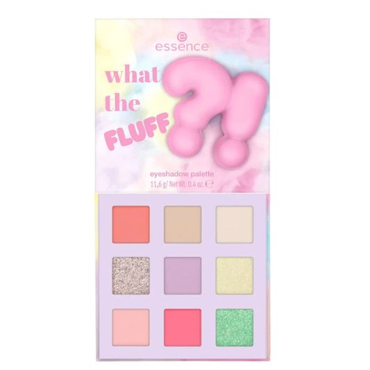 essence WHAT THE FLUFF eyeshadow palette 01 Cotton Candy Skies