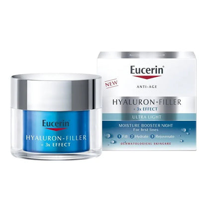 Eucerin Hyaluron Filler Ultra Light Cream Night Moisturizer Booster 50ml