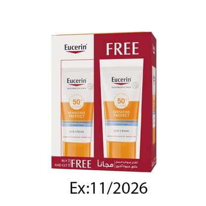 Eucerin الحساسة Protect Sun Cream SPF50+ 50mL عرض