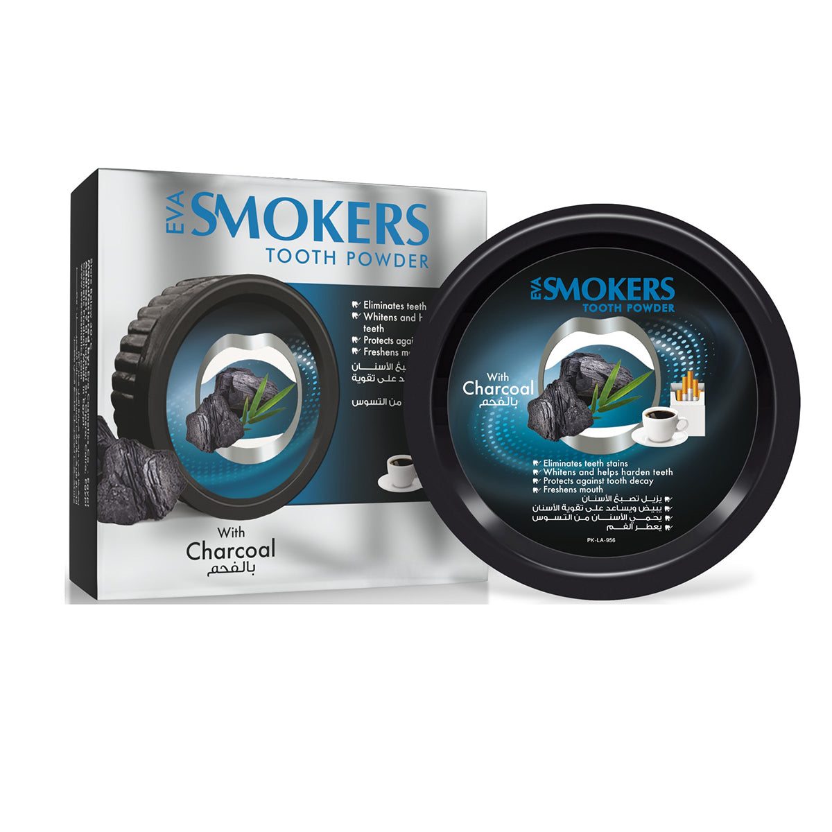Eva Smokers Charcoal Tooth Whitening Powder 40g