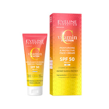 Load image into Gallery viewer, Eveline Vitamin C 3x Action Moisturizing and Protective Day Cream with SPF50 30ml