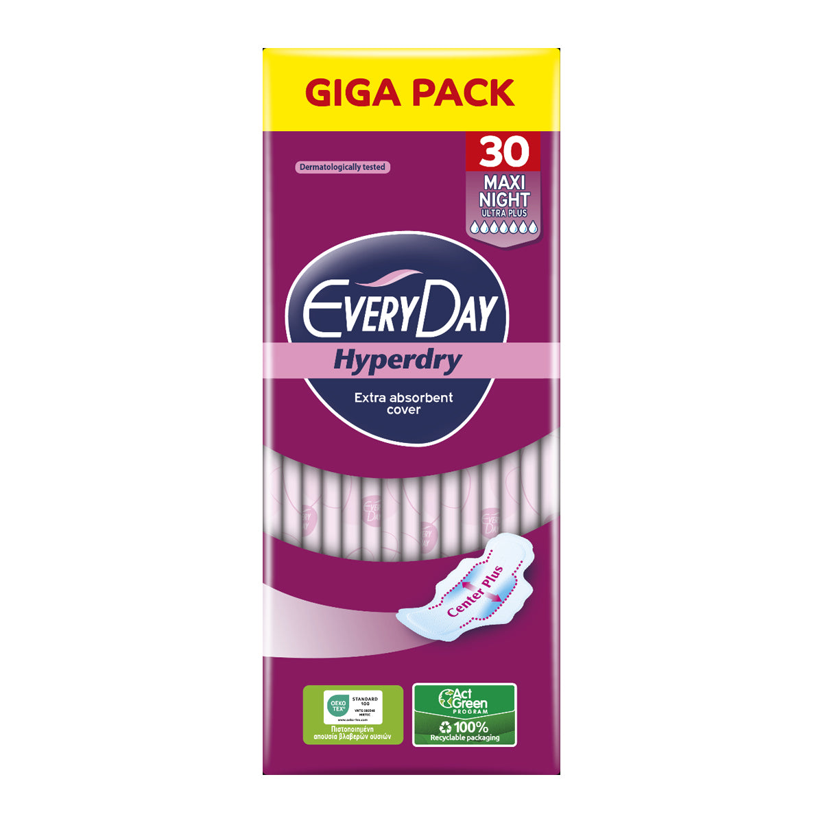 EveryDay Giga Pack Sanitary Pads Maxi Night Ultra Plus 30pcs