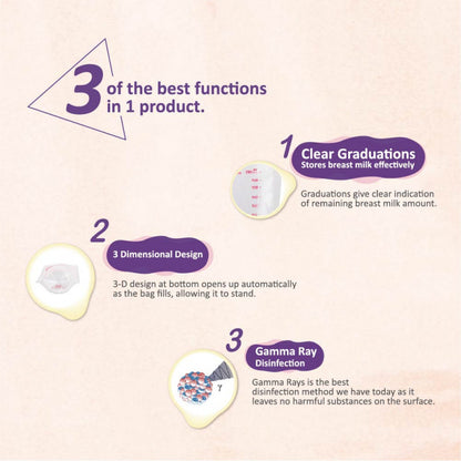 كيس تخزين حليب فارلين 200 سم مكعب