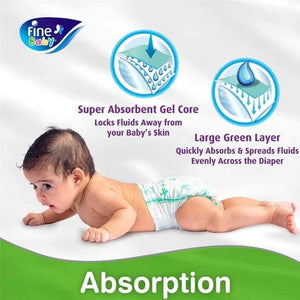 Fine Baby (Size 2 Small, 3-6 Kg, 34 Diapers)