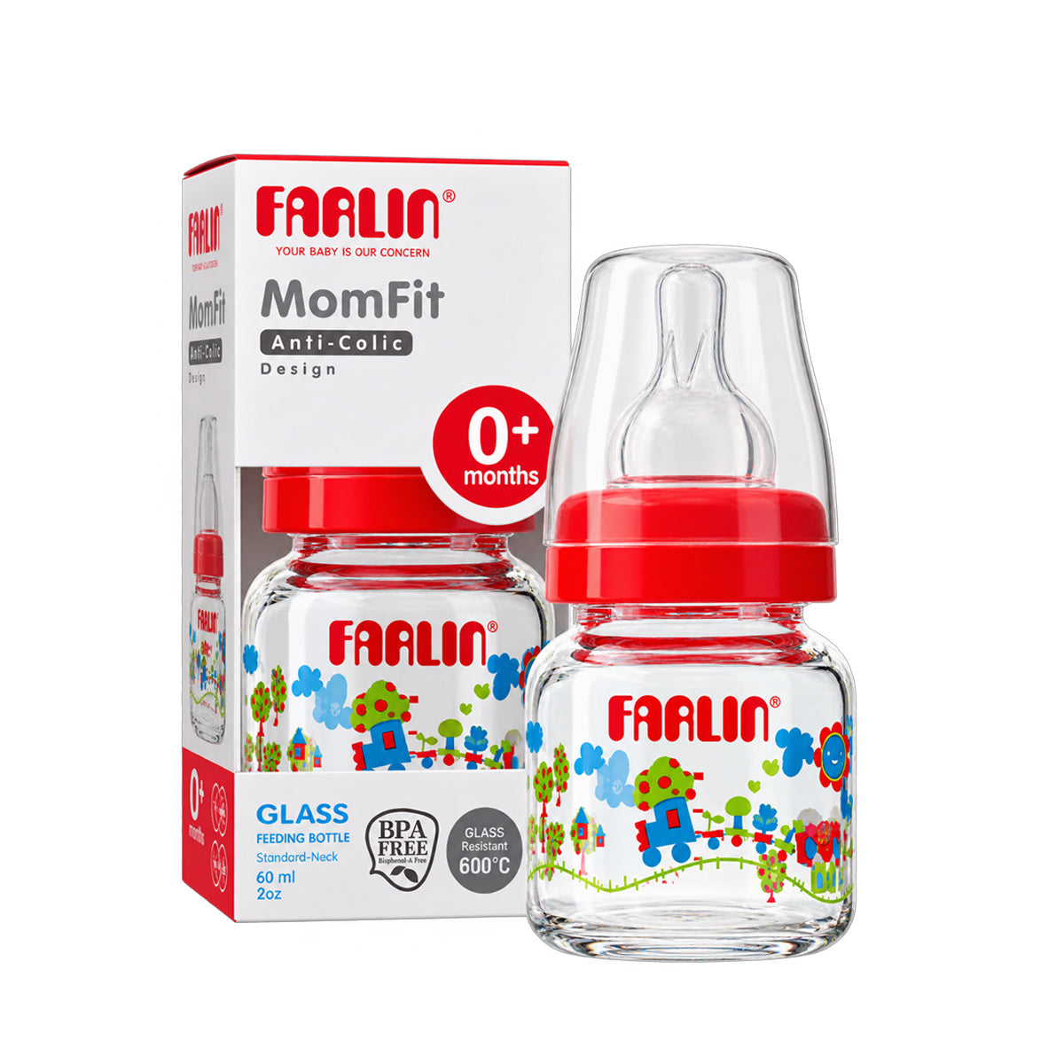 Farlin Glass Feeding Bottle 60ml