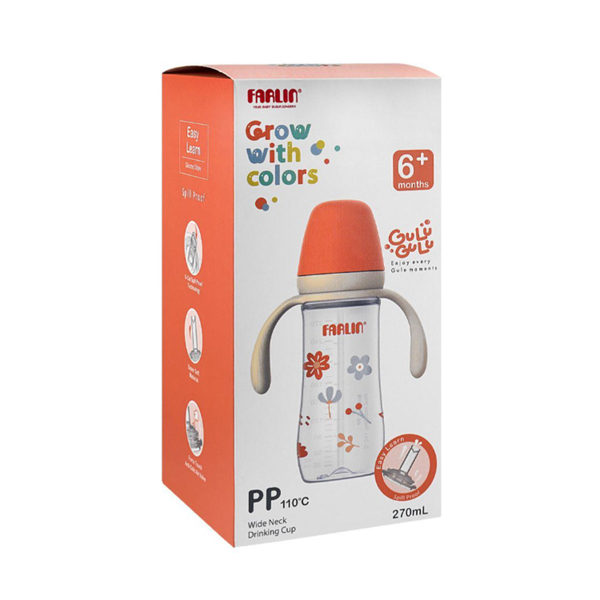 Farlin Grow With Colors PP Wide Neck Drinking Cup 270ml