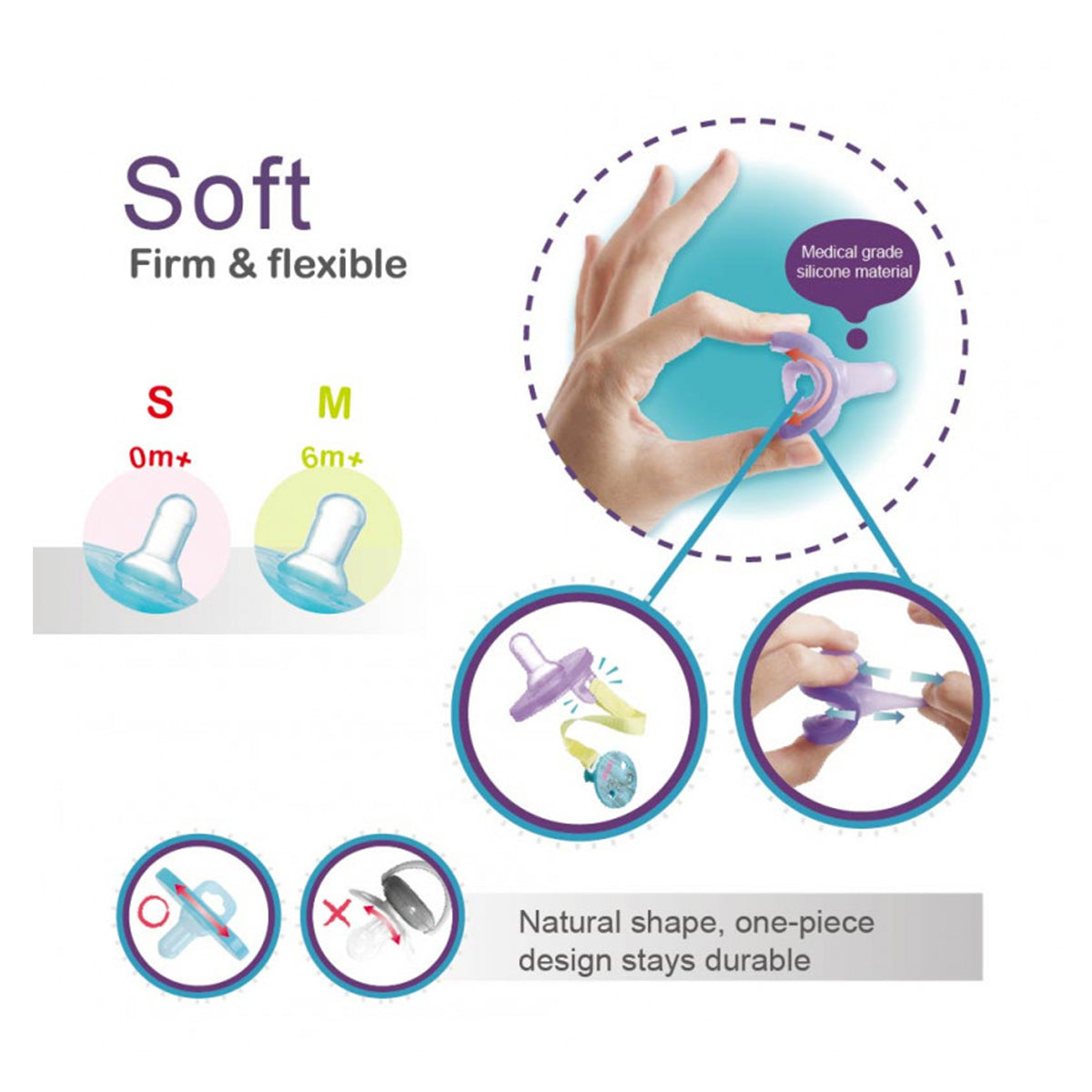 Farlin Silicone Pacifier 0m+