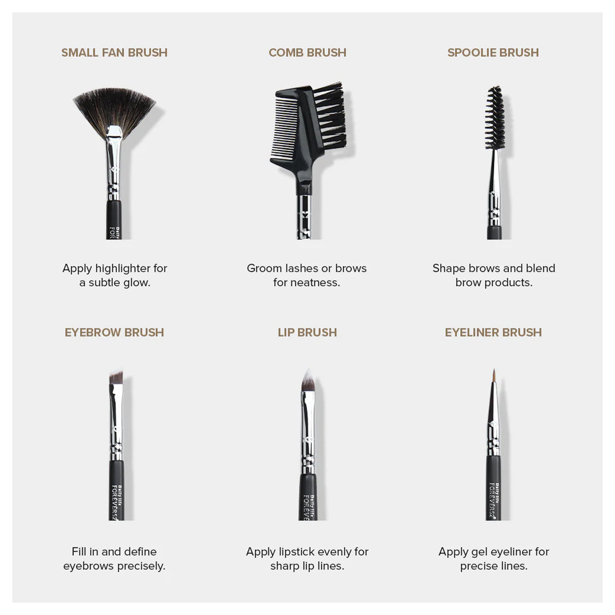 Forever52 Academic 18 Pieces Brush Kit