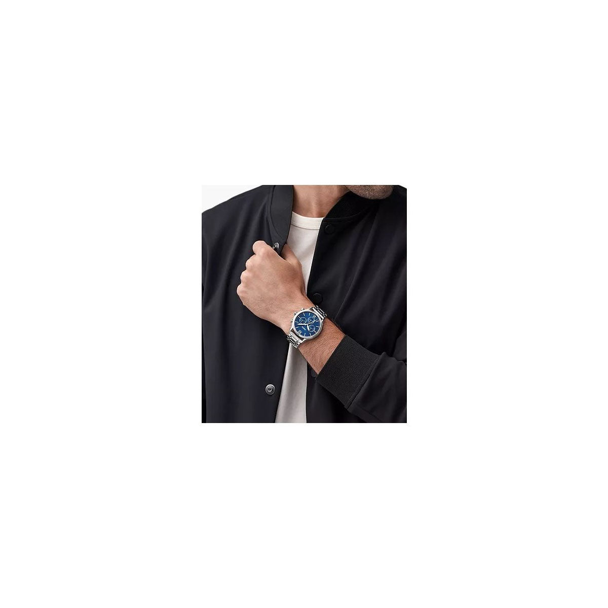 Fossil BQ2808 Men’s Watch 44 Mm Silver