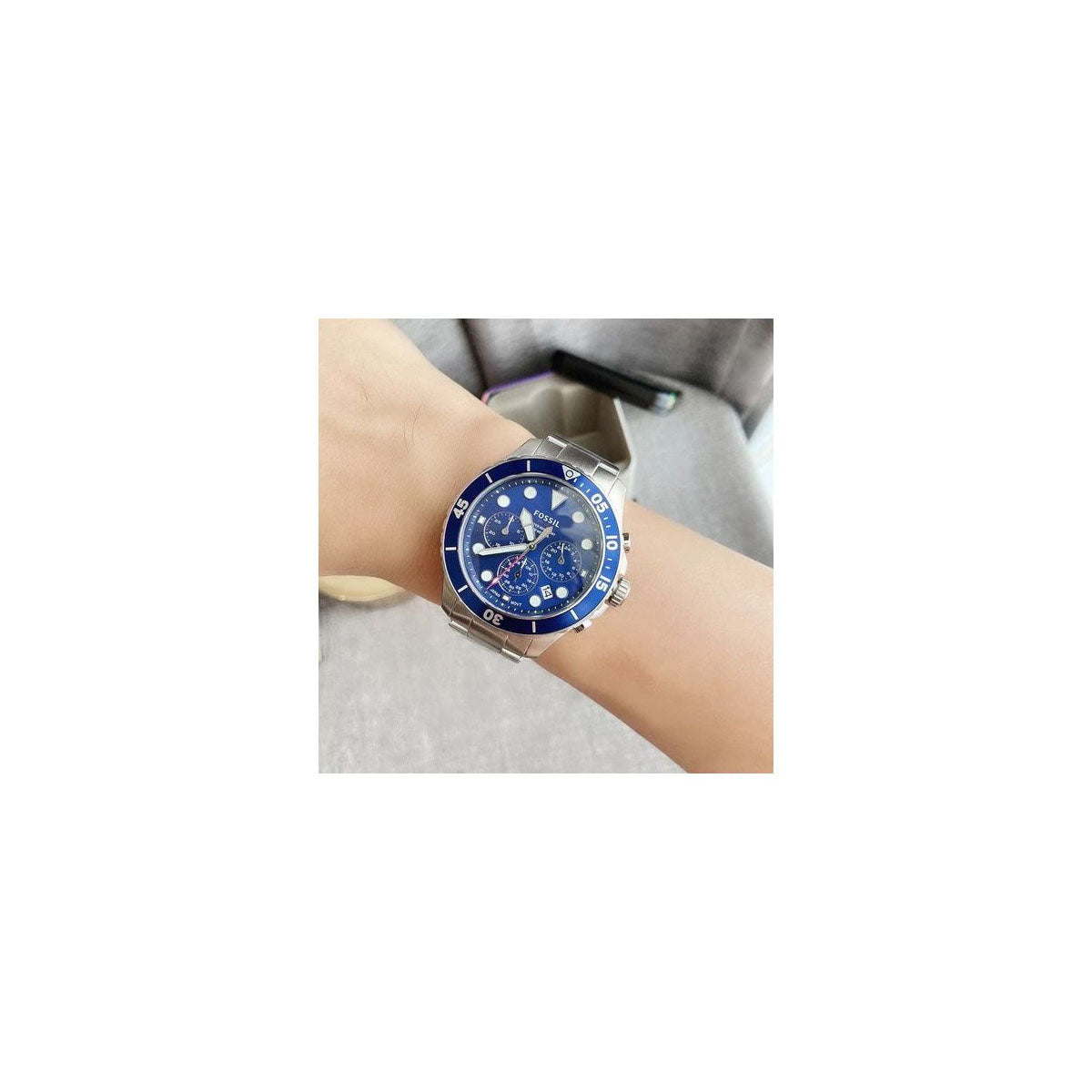 Fossil FS5724 Men's Watch 45mm Silver Fossil FS5724 Men's Watch 45mm Silver