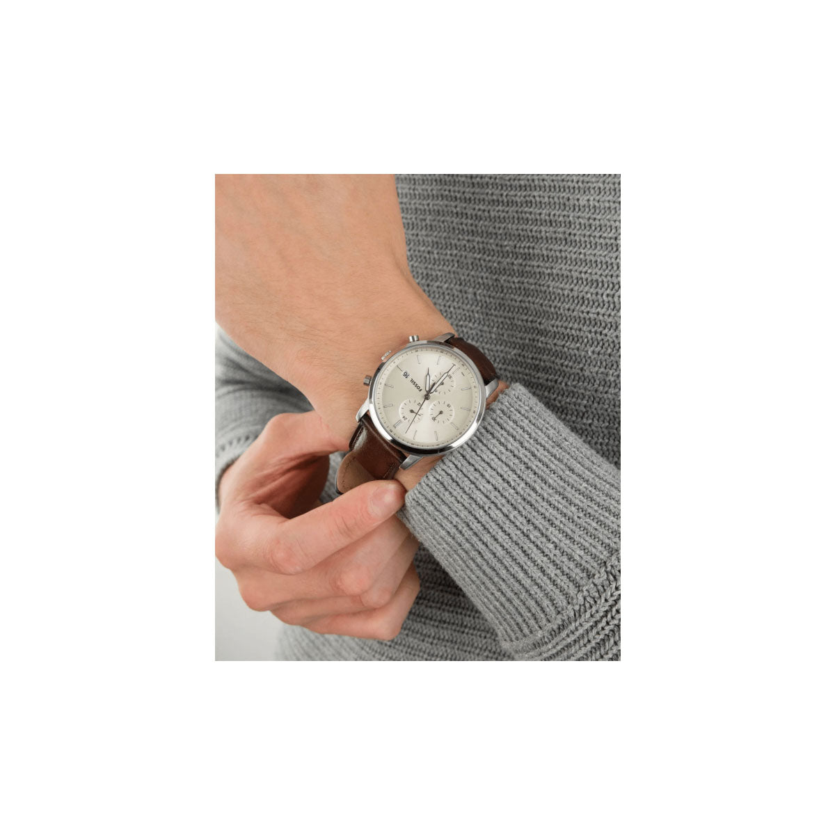 Fossil FS5849 Men’s Watch 42 Mm Brown