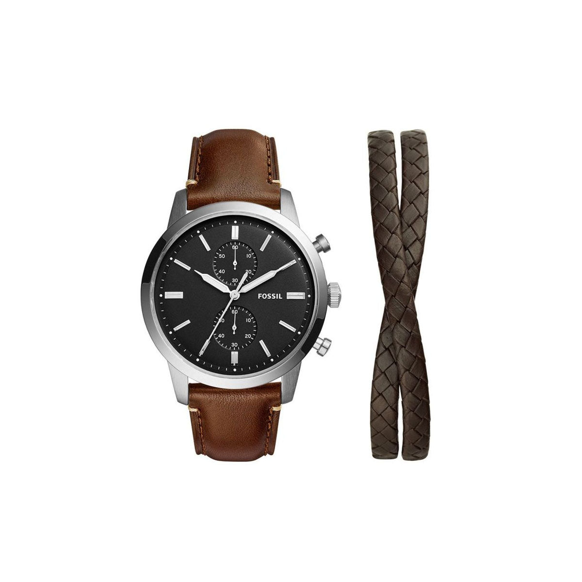 Fossil FS5967 Men’s Watch 44mm Brown Gift Set Fossil FS5967 Men’s Watch 44mm Brown Gift Set