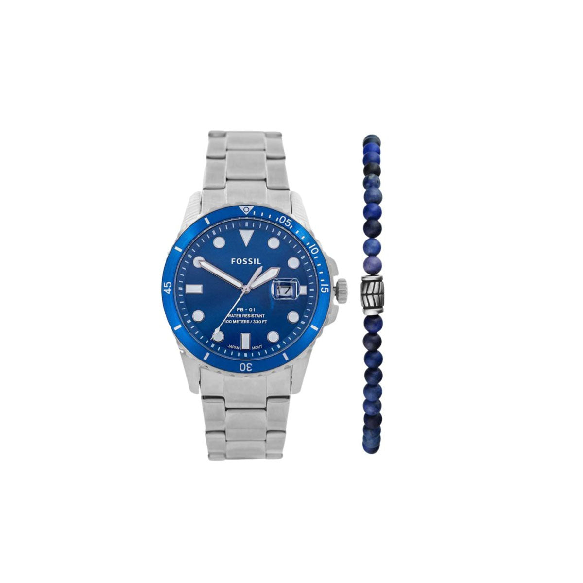 Fossil FS5969 Men’s Watch 42 Mm Silver Gift Set Fossil FS5969 Men’s Watch 42 Mm Silver Gift Set