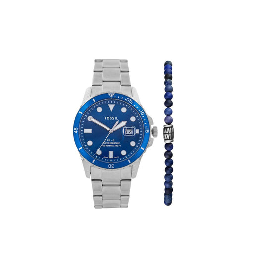 Fossil FS5969 Men’s Watch 42 Mm Silver Gift Set