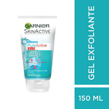 Load image into Gallery viewer, GARNIER PURE ACTIVE 3-IN-1 FACE WASH, SCRUB &amp; MASK FOR DEEP PORE CLEANSING 150ML