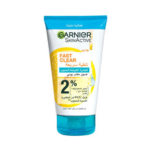 Load image into Gallery viewer, GARNIER SKINACTIVE FAST CLEAR DAILY EXFOLIATING SCRUB FOR ACNE PRONE SKIN 150ML