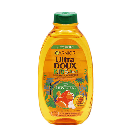 GARNIER ULTRA DOUX KIDS 2IN1 SHAMPOO & DETANGLER APRICOT & COTTON FLOWER 400ML