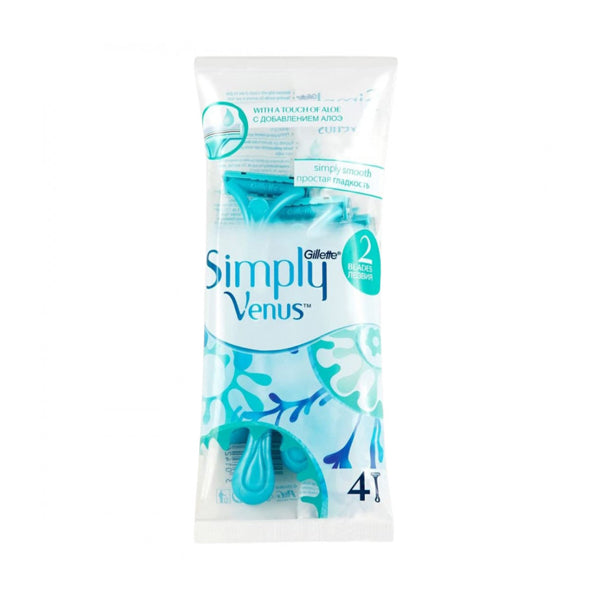 GILLETTE SIMPLY VENUS 2 DISPOSABLE RAZORS 4 PIECES