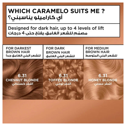Garnier Color Naturals Caramelo Blonde Hair Color – Blonde for Dark Bases