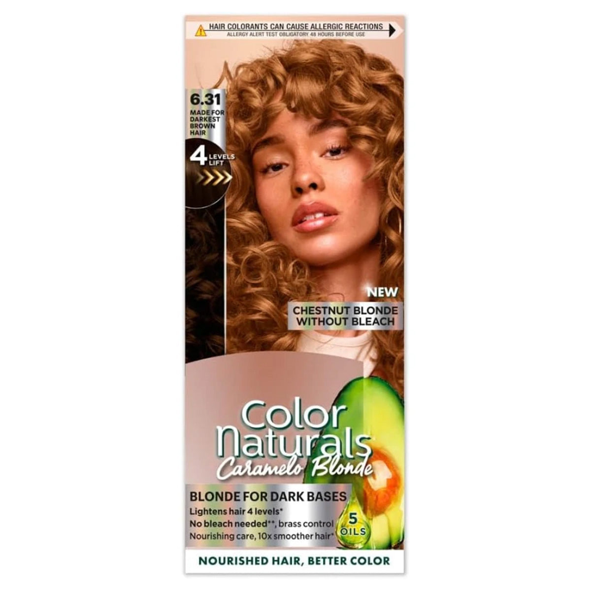 Garnier Color Naturals Caramelo Chestnut Blonde 6.31 - Blonde for Dark Bases