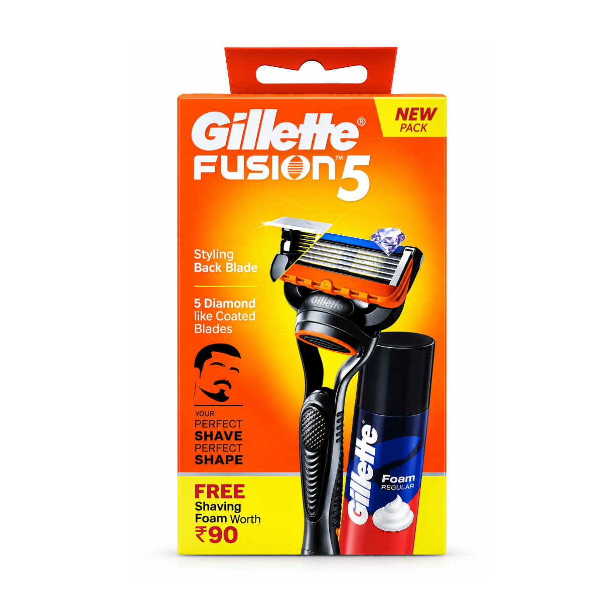 Gillette Fusion5 Razor for Men With Free Shaving Foam