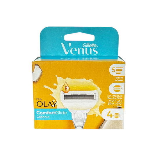 Gillette Venus Olay Comfortglide Coconut 4 Heads X 5 Blades Refills