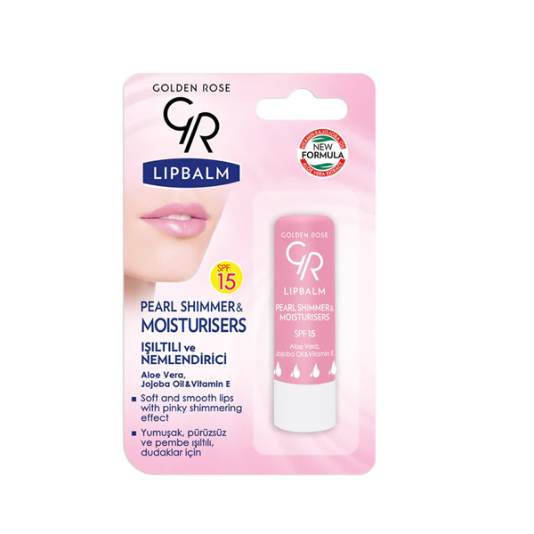Golden Rose Pearl Shimmer & Moisturizers Lip Balm SPF15 Golden Rose Pearl Shimmer & Moisturizers Lip Balm SPF15