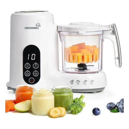 Grownsy Baby Food Maker with Automatic Sanitization, Steam and Blend in One