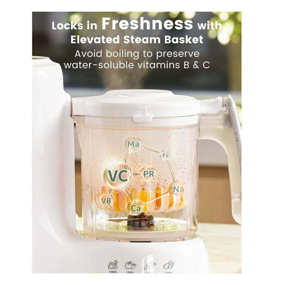 Grownsy Baby Food Maker with Automatic Sanitization, Steam and Blend in One