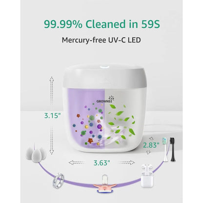 Grownsy Portable UV Pacifier Sanitizer With USB Charging