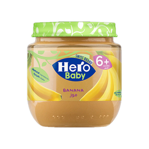 HERO BABY FRUIT PUREE BANANA, 125G