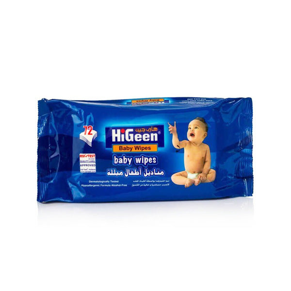 HIGEEN BABY WET WIPES, 72 WIPES