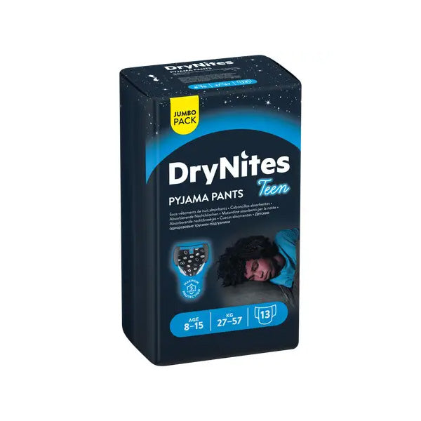 HUGGIES DRYNITES PANTS BOYS 8-15 YEARS 13 DAIPERS