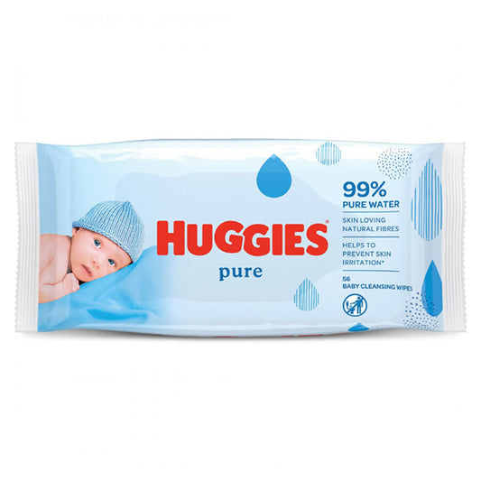 HUGGIES PURE WET WIPES, 56 WIPES