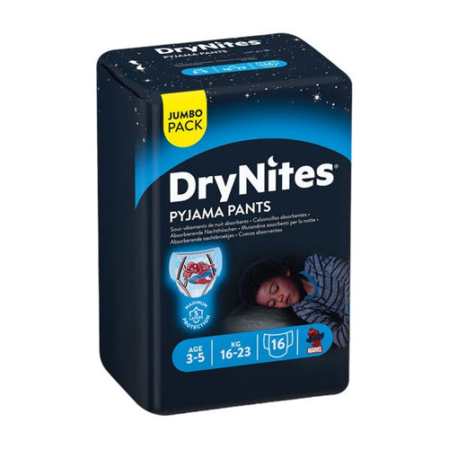 HUGGIES( 3-5 YEARS ,16-23 KG, 16  DRYNITES PANTS JUMBO FOR BOYS)