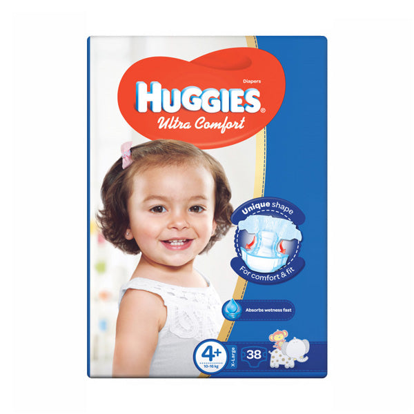 HUGGIES (SIZE 4+,10-16 KG, 38 DIAPERS JUMBO)